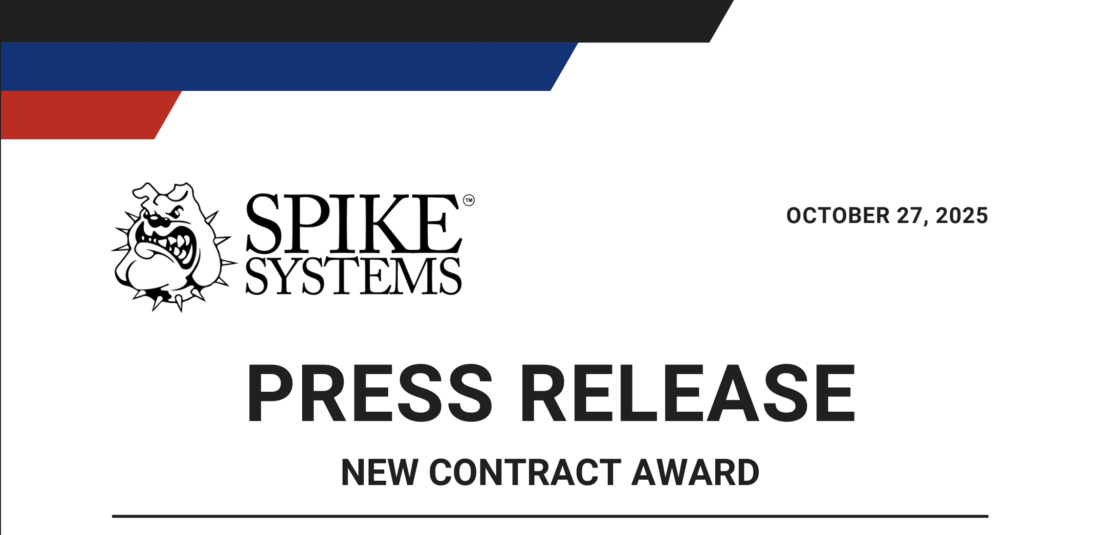 Spike Systems Awarded Contract by Spartan Construction for Traffic Control Enhancements